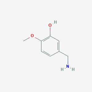 molecular formula C8H11NO2 B1331978 5-(氨甲基)-2-甲氧基苯酚 CAS No. 89702-89-6