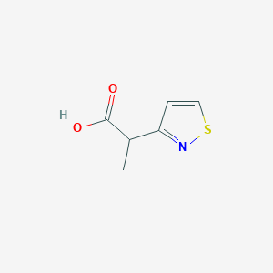 molecular formula C6H7NO2S B13319804 2-(1,2-Thiazol-3-yl)propanoic acid 