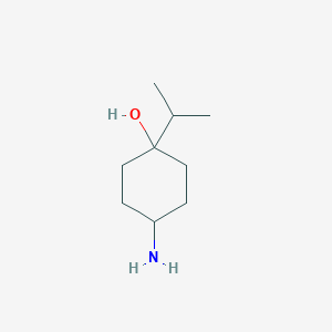 molecular formula C9H19NO B13319841 4-Amino-1-(propan-2-yl)cyclohexan-1-ol 