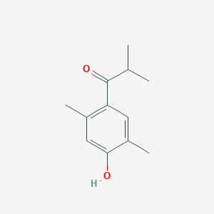 molecular formula C12H16O2 B13319842 1-(4-Hydroxy-2,5-dimethylphenyl)-2-methylpropan-1-one 