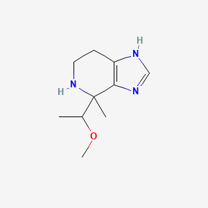 molecular formula C10H17N3O B13319848 4-(1-Methoxyethyl)-4-methyl-3H,4H,5H,6H,7H-imidazo[4,5-c]pyridine 