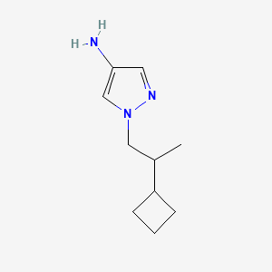 molecular formula C10H17N3 B13319870 1-(2-Cyclobutylpropyl)-1H-pyrazol-4-amine 