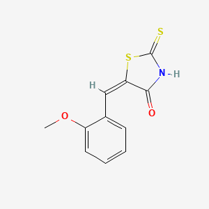 molecular formula C11H9NO2S2 B1331988 (5E)-2-巯基-5-(2-甲氧基苄叉)-1,3-噻唑-4(5H)-酮 CAS No. 81154-09-8