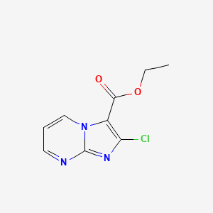 molecular formula C9H8ClN3O2 B13319887 Ethyl 2-chloroimidazo[1,2-a]pyrimidine-3-carboxylate 