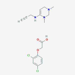 molecular formula C17H21Cl2N3O3 B13319897 1,3-Dimethyl-6-[(prop-2-YN-1-YL)amino]-1,2,3,4-tetrahydropyrimidine-2,4-D+ 