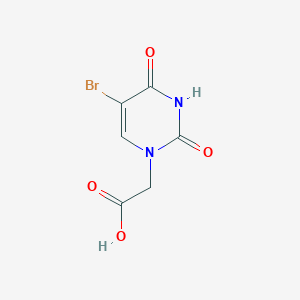 molecular formula C6H5BrN2O4 B1331990 (5-bromo-2,4-dioxo-3,4-dihydropyrimidin-1(2H)-yl)acetic acid CAS No. 31385-63-4