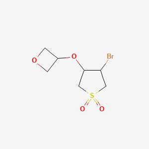 3-Bromo-4-(oxetan-3-yloxy)-1lambda6-thiolane-1,1-dione