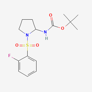 tert-butyl N-[1-(2-fluorobenzenesulfonyl)pyrrolidin-2-yl]carbamate