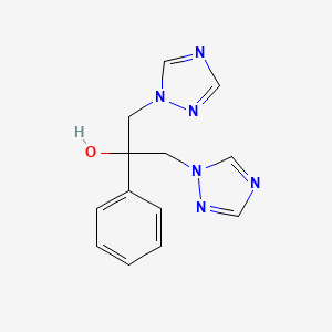 molecular formula C13H14N6O B13319916 2-Phenyl-1,3-bis(1H-1,2,4-triazol-1-yl)propan-2-ol 