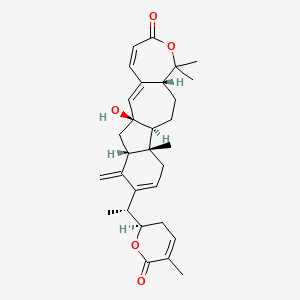 molecular formula C30H38O5 B13319950 Longipedlactone A 