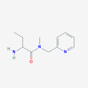 molecular formula C11H17N3O B13319954 2-amino-N-methyl-N-(pyridin-2-ylmethyl)butanamide 