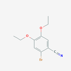 molecular formula C11H12BrNO2 B1331996 2-溴-4,5-二乙氧基苯甲腈 CAS No. 445007-64-7