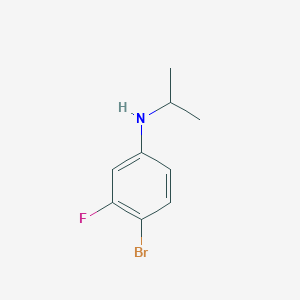 molecular formula C9H11BrFN B13319983 4-bromo-3-fluoro-N-(propan-2-yl)aniline 