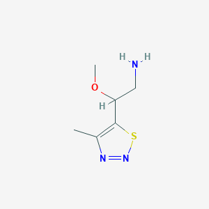 molecular formula C6H11N3OS B13320024 2-Methoxy-2-(4-methyl-1,2,3-thiadiazol-5-yl)ethan-1-amine 