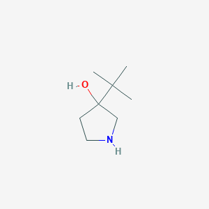 molecular formula C8H17NO B13320037 3-Tert-butylpyrrolidin-3-ol 