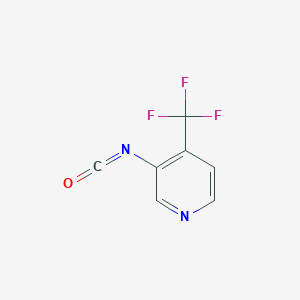 molecular formula C7H3F3N2O B13320060 3-Isocyanato-4-(trifluoromethyl)pyridine 