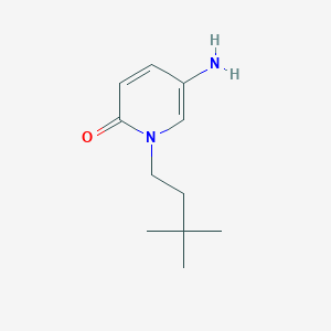 molecular formula C11H18N2O B13320065 5-Amino-1-(3,3-dimethylbutyl)-1,2-dihydropyridin-2-one 