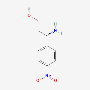 molecular formula C9H12N2O3 B13320067 (3S)-3-Amino-3-(4-nitrophenyl)propan-1-OL 