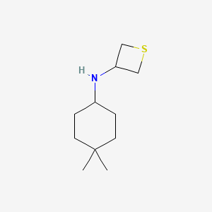 molecular formula C11H21NS B13320069 N-(4,4-Dimethylcyclohexyl)thietan-3-amine 