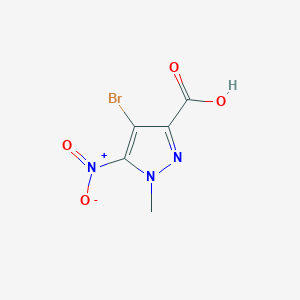 molecular formula C5H4BrN3O4 B1332007 4-溴-1-甲基-5-硝基吡唑-3-羧酸 CAS No. 84547-91-1
