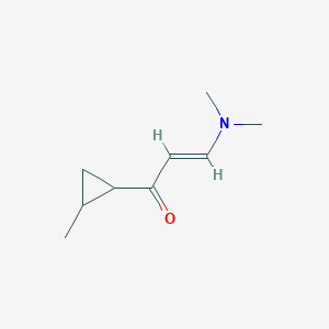 molecular formula C9H15NO B13320088 3-(Dimethylamino)-1-(2-methylcyclopropyl)prop-2-en-1-one 