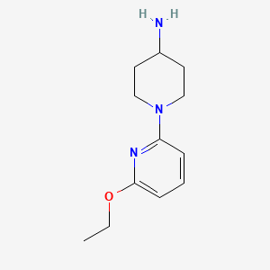 molecular formula C12H19N3O B13320094 1-(6-Ethoxypyridin-2-yl)piperidin-4-amine 