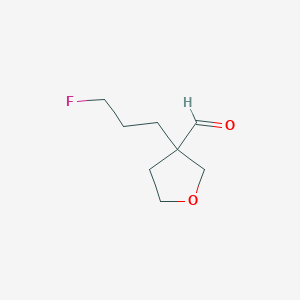 3-(3-Fluoropropyl)oxolane-3-carbaldehyde