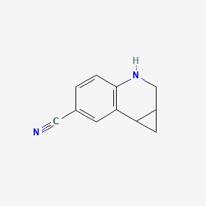 molecular formula C11H10N2 B13320119 1A,2,3,7b-tetrahydro-1H-cyclopropa[c]quinoline-6-carbonitrile 