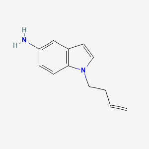 molecular formula C12H14N2 B13320122 1-(But-3-EN-1-YL)-1H-indol-5-amine 