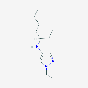 molecular formula C12H23N3 B13320135 1-Ethyl-N-(heptan-3-yl)-1H-pyrazol-4-amine 