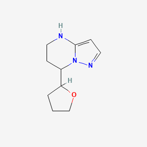 molecular formula C10H15N3O B13320189 7-(Oxolan-2-yl)-4H,5H,6H,7H-pyrazolo[1,5-a]pyrimidine 