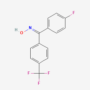 molecular formula C14H9F4NO B13320191 N-[(4-Fluorophenyl)[4-(trifluoromethyl)phenyl]methylidene]hydroxylamine 