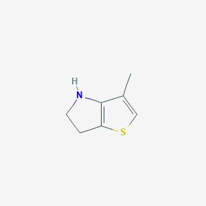 molecular formula C7H9NS B13320203 3-Methyl-4H,5H,6H-thieno[3,2-b]pyrrole 