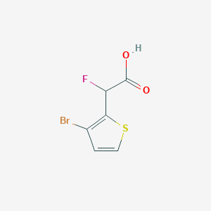 molecular formula C6H4BrFO2S B13320214 2-(3-Bromothiophen-2-yl)-2-fluoroacetic acid 