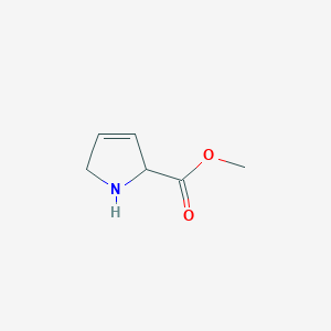 molecular formula C6H9NO2 B13320217 Methyl 2,5-dihydro-1H-pyrrole-2-carboxylate 