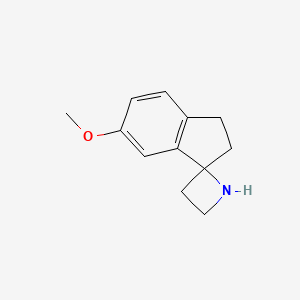 molecular formula C12H15NO B13320248 6'-Methoxy-2',3'-dihydrospiro[azetidine-2,1'-indene] 