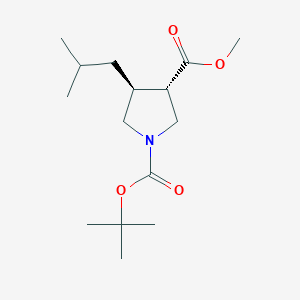 1-(tert-Butyl) 3-methyl (3S,4S)-4-isobutylpyrrolidine-1,3-dicarboxylate