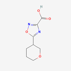 molecular formula C8H10N2O4 B13320274 5-(Oxan-3-yl)-1,2,4-oxadiazole-3-carboxylic acid 