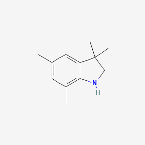 molecular formula C12H17N B13320290 3,3,5,7-tetramethyl-2,3-dihydro-1H-indole 