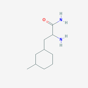 molecular formula C10H20N2O B13320293 2-Amino-3-(3-methylcyclohexyl)propanamide 