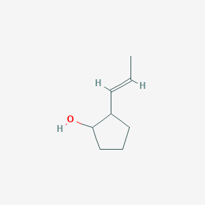 molecular formula C8H14O B13320308 2-(Prop-1-en-1-yl)cyclopentan-1-ol 