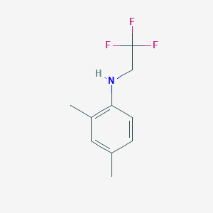 molecular formula C10H12F3N B13320321 2,4-dimethyl-N-(2,2,2-trifluoroethyl)aniline 