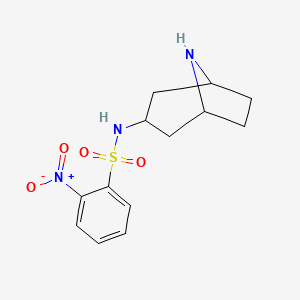 molecular formula C13H17N3O4S B13320330 N-{8-azabicyclo[3.2.1]octan-3-yl}-2-nitrobenzene-1-sulfonamide 