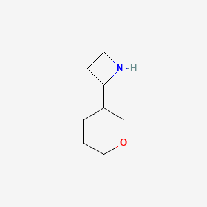 molecular formula C8H15NO B13320332 2-(Oxan-3-yl)azetidine 