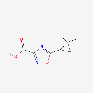 molecular formula C8H10N2O3 B13320349 5-(2,2-Dimethylcyclopropyl)-1,2,4-oxadiazole-3-carboxylic acid 