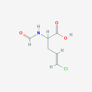 molecular formula C6H8ClNO3 B13320350 5-Chloro-2-formamidopent-4-enoic acid 