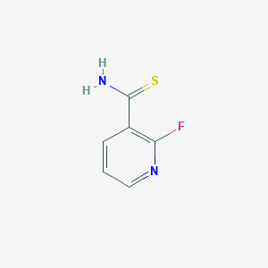 molecular formula C6H5FN2S B13320370 2-Fluoropyridine-3-carbothioamide 