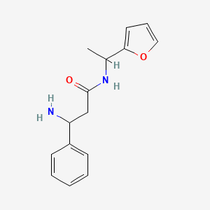 3-amino-N-[1-(furan-2-yl)ethyl]-3-phenylpropanamide