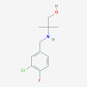 2-{[(3-Chloro-4-fluorophenyl)methyl]amino}-2-methylpropan-1-ol