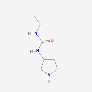 molecular formula C7H15N3O B13320436 3-Ethyl-1-(pyrrolidin-3-yl)urea 